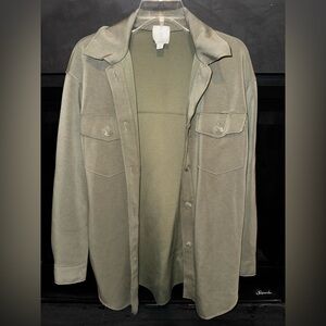 Joie Sage Green Shirt Jacket